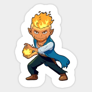 Fire Genie Casting Fireball Sticker